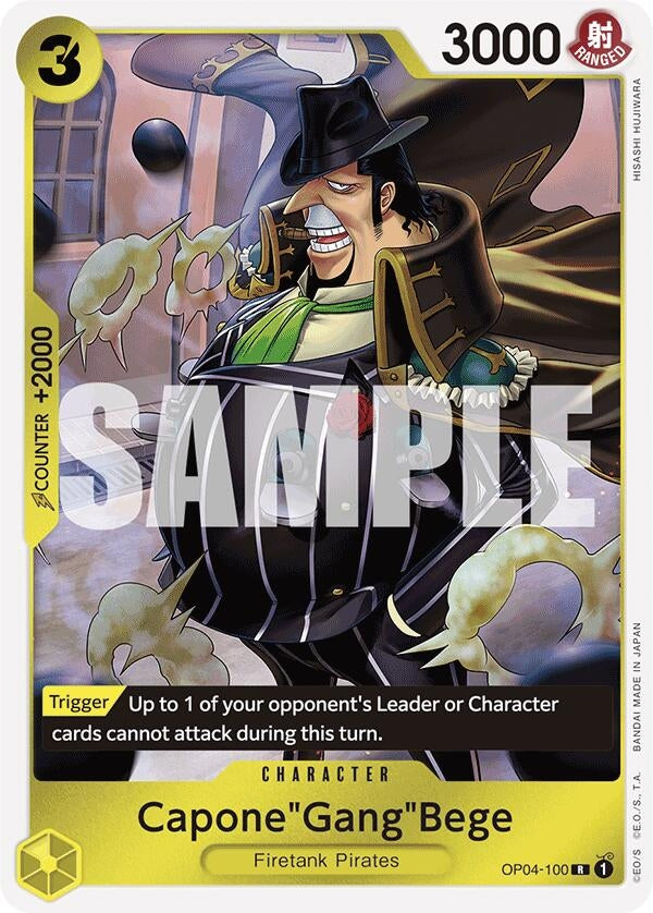 Image for Capone"Gang"Bege (OP04-100) (Reprint) (OP04-100) (Premium Booster -The Best-) (PRB-01) - One Piece Card Game