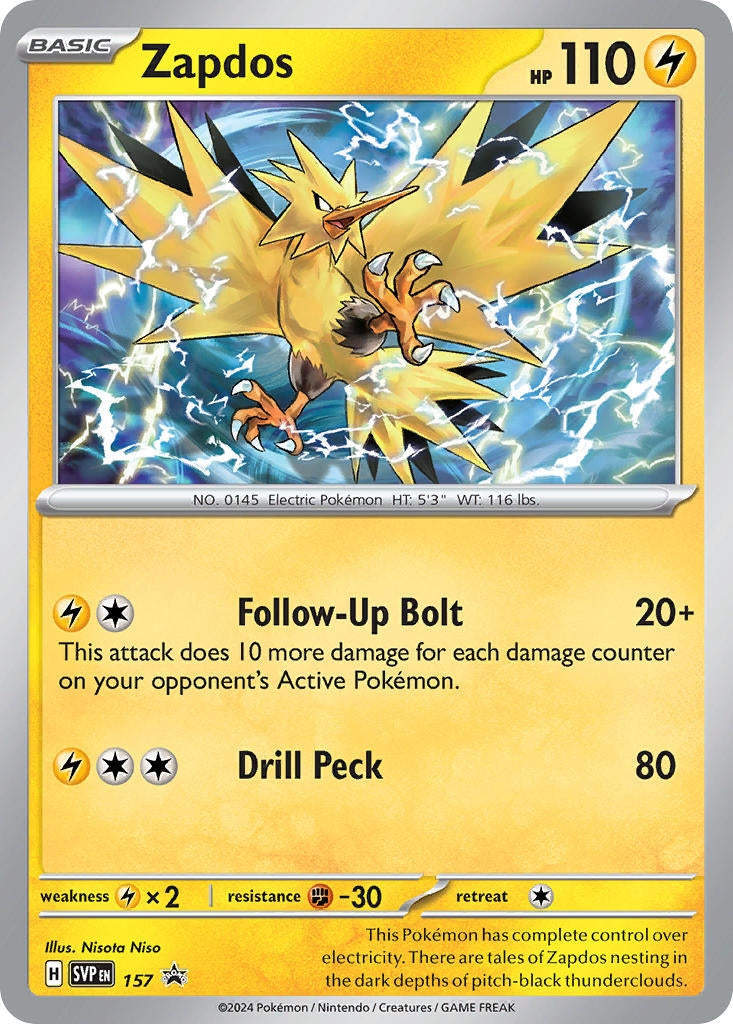 Image for Zapdos - 157 (157) (SV: Scarlet & Violet Promo Cards) (SVP) - Pokemon