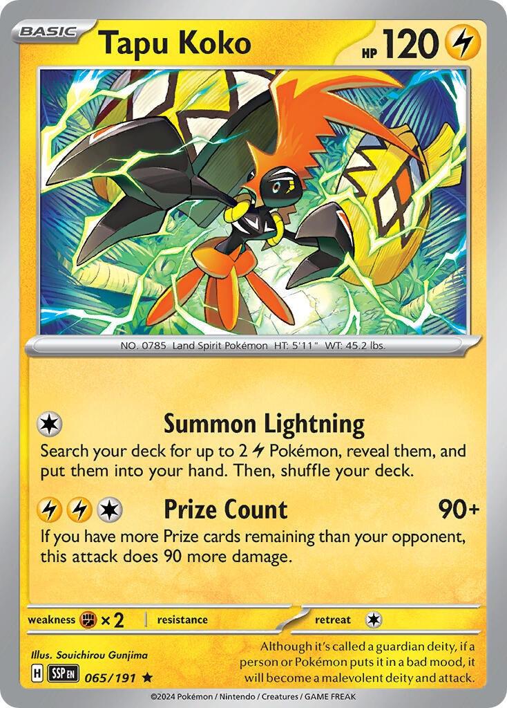 Image for Tapu Koko - 065/191 (Non-Holo) (065/191) (Deck Exclusives) (PR) - Pokemon