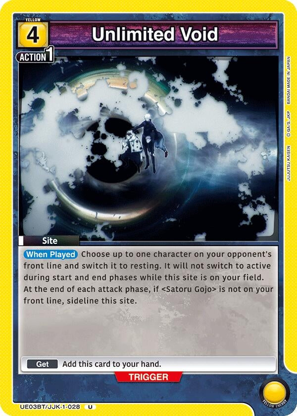 Image for Unlimited Void (UE03BT/JJK-1-028) (UE03BT: Jujutsu Kaisen) (UE03BT) - Union Arena
