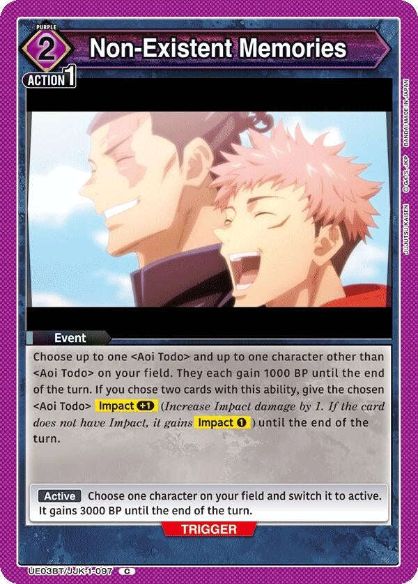 Image for Non-Existent Memories (UE03BT/JJK-1-097) (UE03BT: Jujutsu Kaisen) (UE03BT) - Union Arena