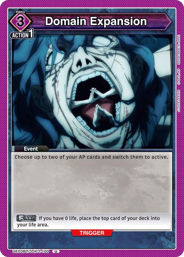 Image for Domain Expansion (100) (UE03BT/JJK-1-100) (UE03BT: Jujutsu Kaisen) (UE03BT) - Union Arena