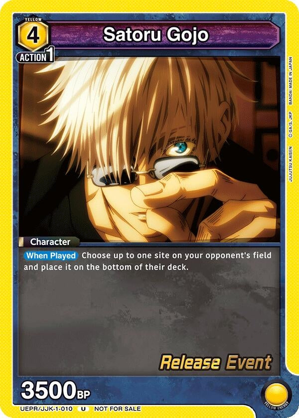 Image for Satoru Gojo (010) (UEPR/JJK-1-010) (UE03BT: Jujutsu Kaisen Release Event Cards) (UE03BT_RE) - Union Arena