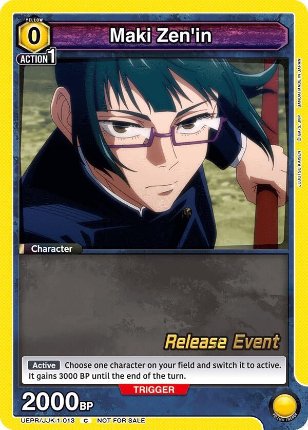 Image for Maki Zen'in (013) (UEPR/JJK-1-013) (UE03BT: Jujutsu Kaisen Release Event Cards) (UE03BT_RE) - Union Arena