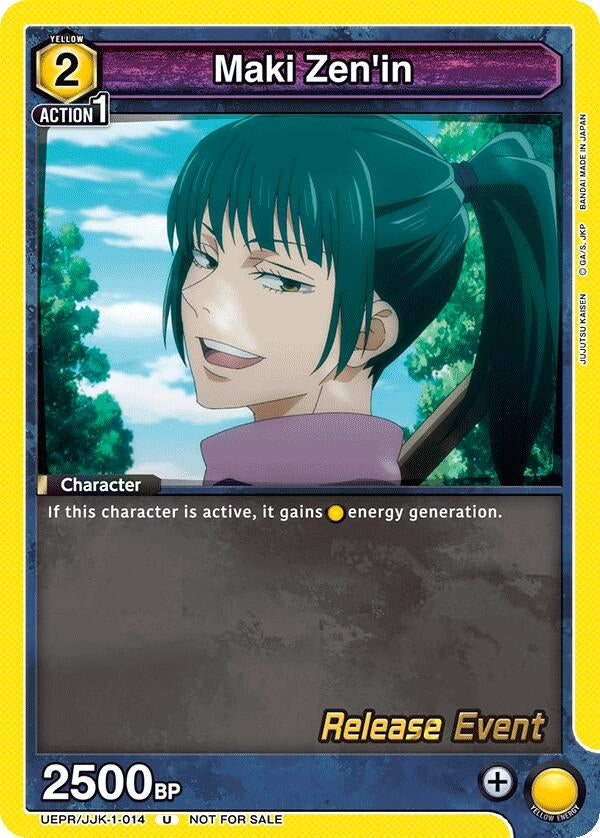 Image for Maki Zen'in (014) (UEPR/JJK-1-014) (UE03BT: Jujutsu Kaisen Release Event Cards) (UE03BT_RE) - Union Arena