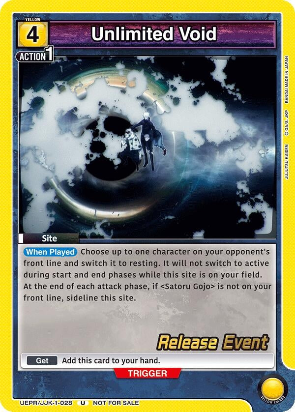 Image for Unlimited Void (UEPR/JJK-1-028) (UE03BT: Jujutsu Kaisen Release Event Cards) (UE03BT_RE) - Union Arena