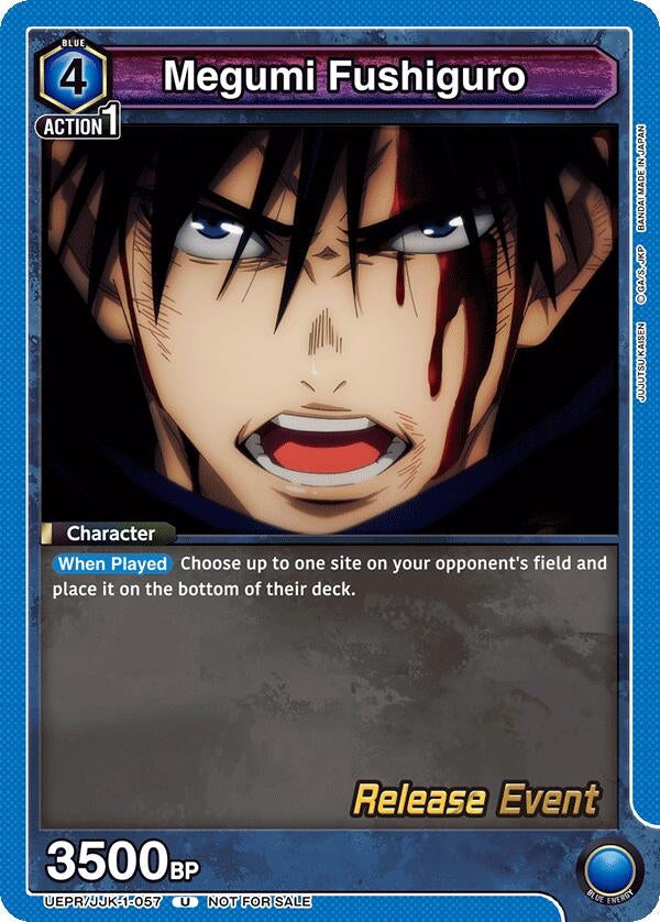 Image for Megumi Fushiguro (057) (UEPR/JJK-1-057) (UE03BT: Jujutsu Kaisen Release Event Cards) (UE03BT_RE) - Union Arena