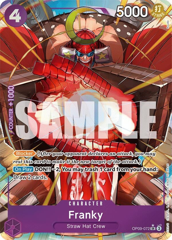 Image for Franky (Parallel) (OP09-072) (Emperors in the New World) (OP09) - One Piece Card Game