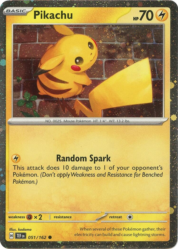 Image for Pikachu - 051/162 (Cosmo Holo) (051/162) (Miscellaneous Cards & Products) (MCAP) - Pokemon