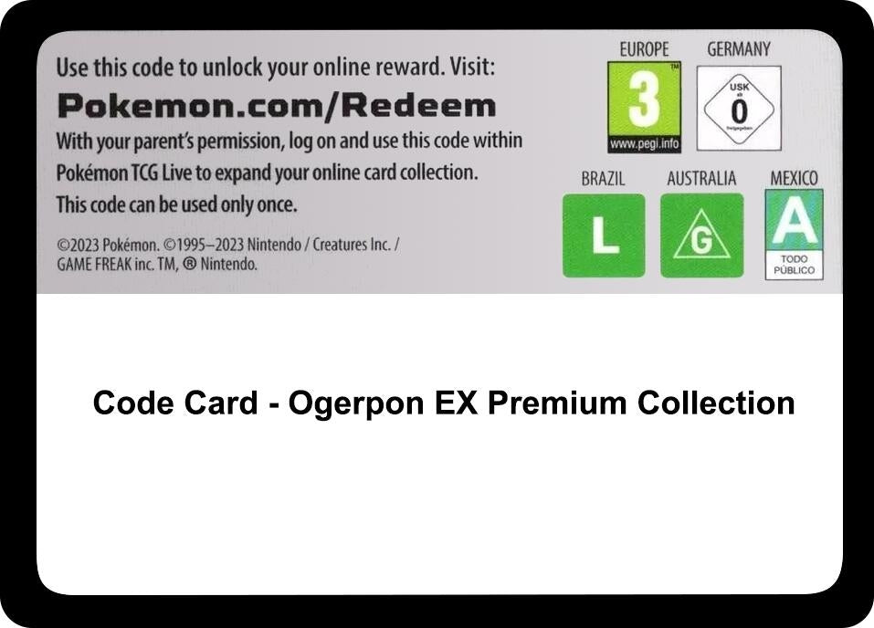 Image for Code Card - Ogerpon EX Premium Collection (Miscellaneous Cards & Products) (MCAP) - Pokemon