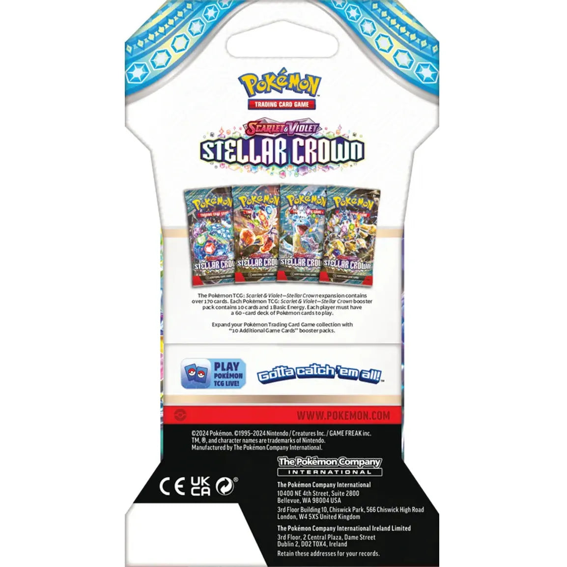 POKMON TCG Scarlet & Violet 7: Stellar Crown SLEEVED Booster Pack POKMON TCG Scarlet & Violet 7: Stellar Crown SLEEVED Booster Pack