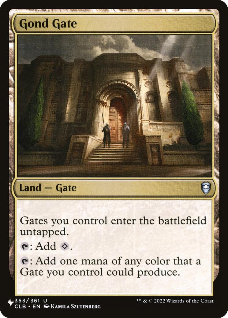 Gond Gate (353/361) (The List Reprints)