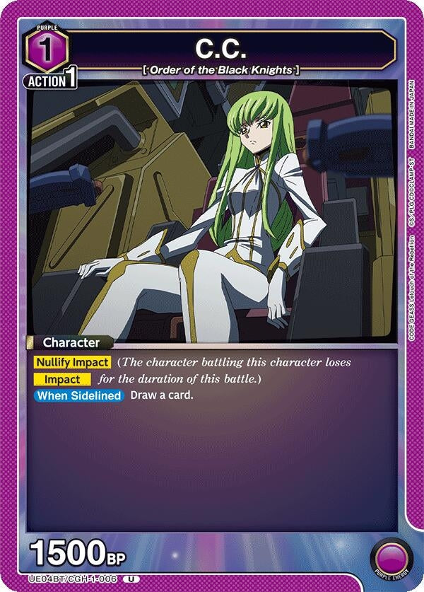 Image for C.C. (006) (UE04BT/CGH-1-006) (UE04BT: CODE GEASS: Lelouch of the Rebellion) (UE04BT) - Union Arena