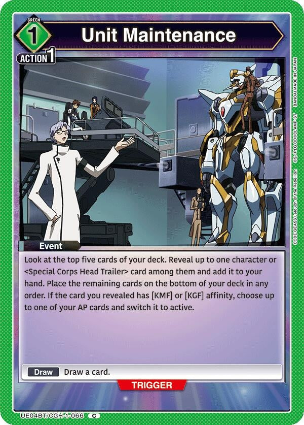 Image for Unit Maintenance (UE04BT/CGH-1-066) (UE04BT: CODE GEASS: Lelouch of the Rebellion) (UE04BT) - Union Arena