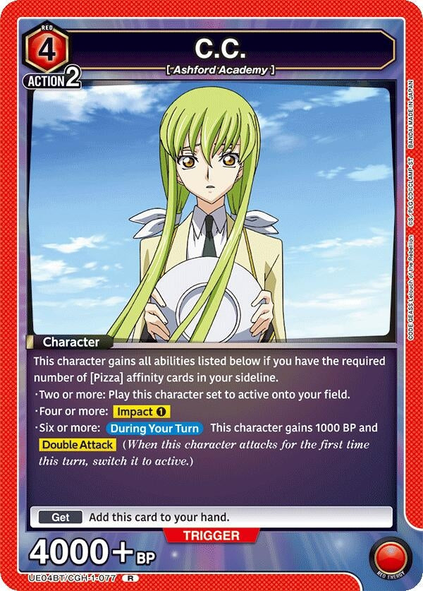 Image for C.C. (077) (UE04BT/CGH-1-077) (UE04BT: CODE GEASS: Lelouch of the Rebellion) (UE04BT) - Union Arena