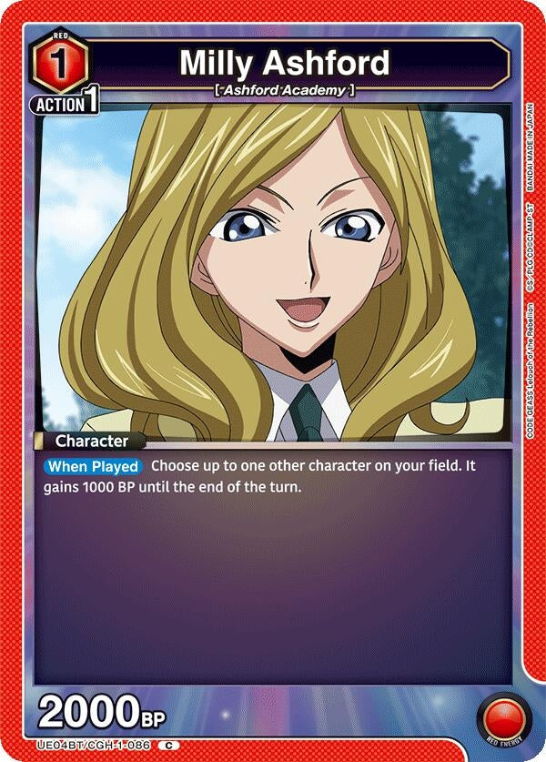 Image for Milly Ashford (086) (UE04BT/CGH-1-086) (UE04BT: CODE GEASS: Lelouch of the Rebellion) (UE04BT) - Union Arena