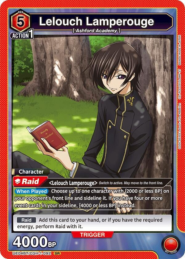 Image for Lelouch Lamperouge (092) (UE04BT/CGH-1-092) (UE04BT: CODE GEASS: Lelouch of the Rebellion) (UE04BT) - Union Arena