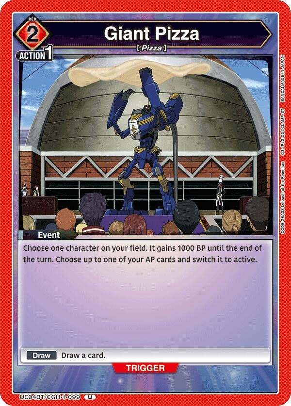 Image for Giant Pizza (UE04BT/CGH-1-099) (UE04BT: CODE GEASS: Lelouch of the Rebellion) (UE04BT) - Union Arena