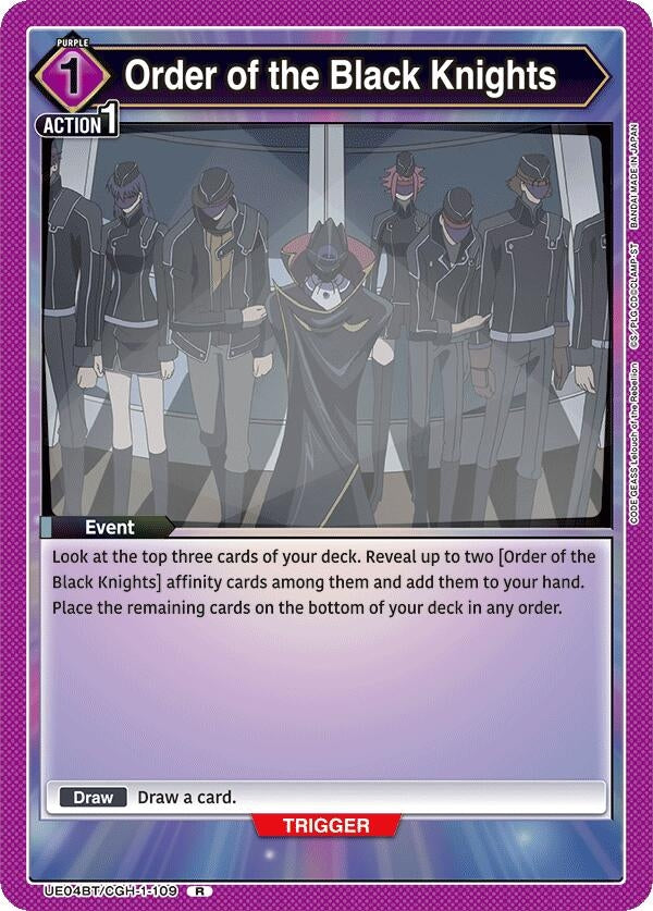 Image for Order of the Black Knights (UE04BT/CGH-1-109) (UE04BT: CODE GEASS: Lelouch of the Rebellion) (UE04BT) - Union Arena