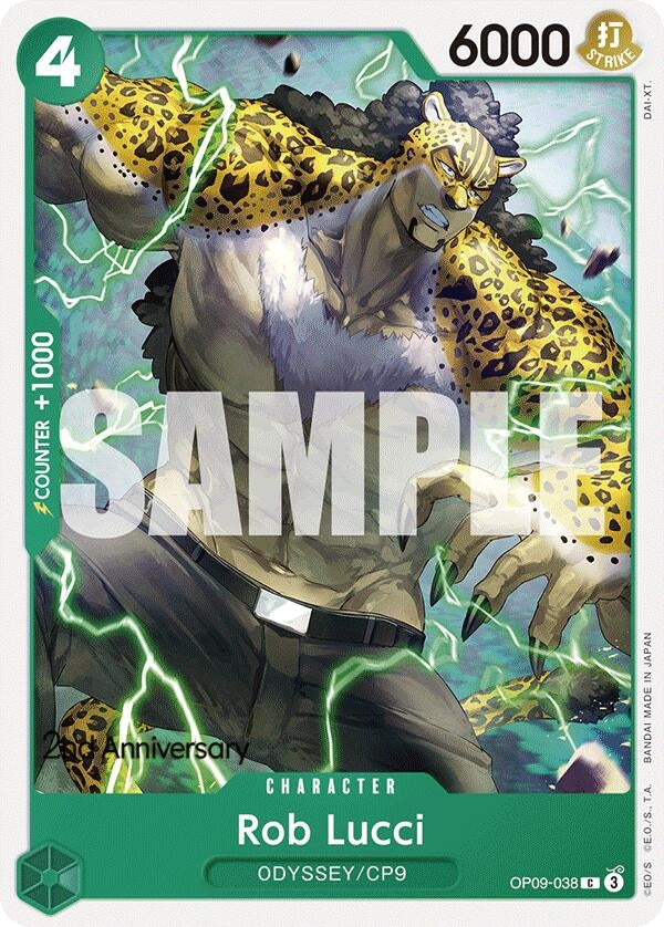 Image for Rob Lucci (038) (OP09-038) (Emperors in the New World: 2nd Anniversary Tournament Cards) (OP09 ANN) - One Piece Card Game