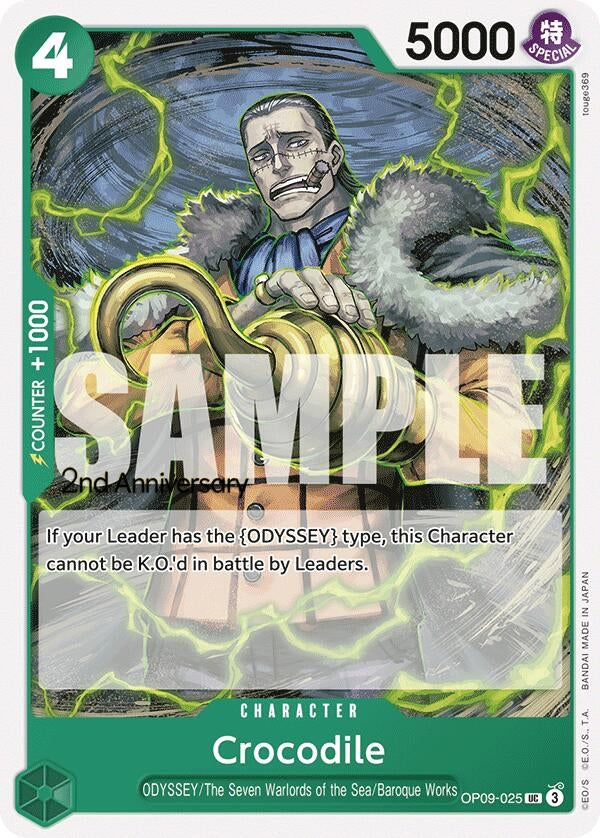 Image for Crocodile (025) (OP09-025) (Emperors in the New World: 2nd Anniversary Tournament Cards) (OP09 ANN) - One Piece Card Game