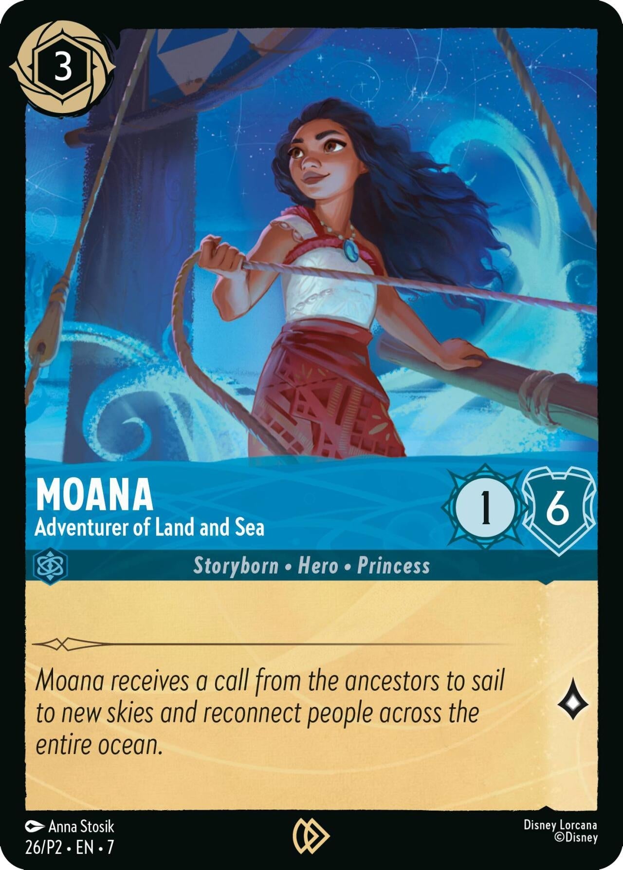 Image for Moana - Adventurer of Land and Sea (26) (Disney Lorcana Promo Cards) (DLPC) - Disney Lorcana