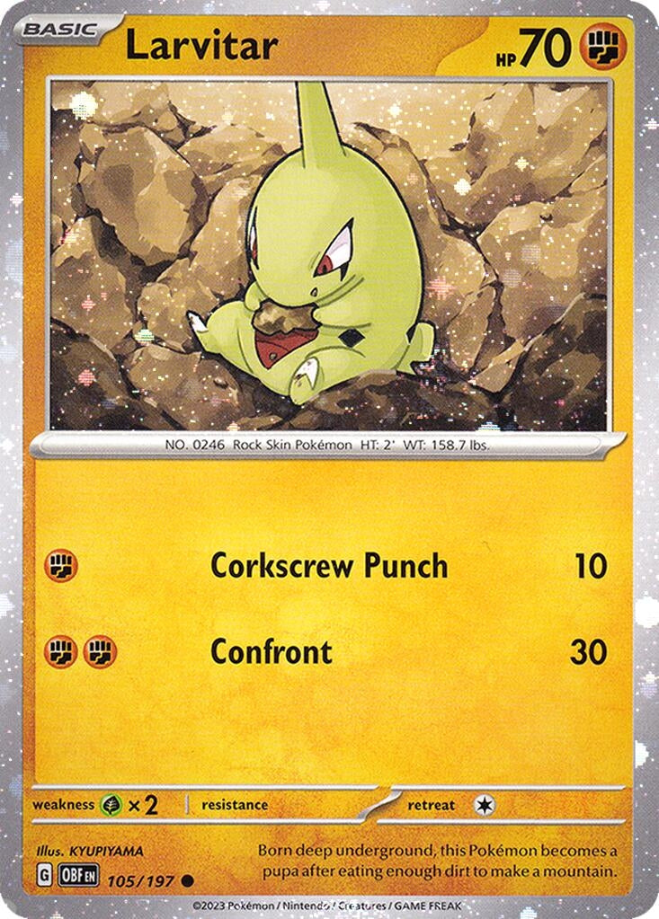 Image for Larvitar - 105/197 (Cosmos Holo) (105/197) (Miscellaneous Cards & Products) (MCAP) - Pokemon