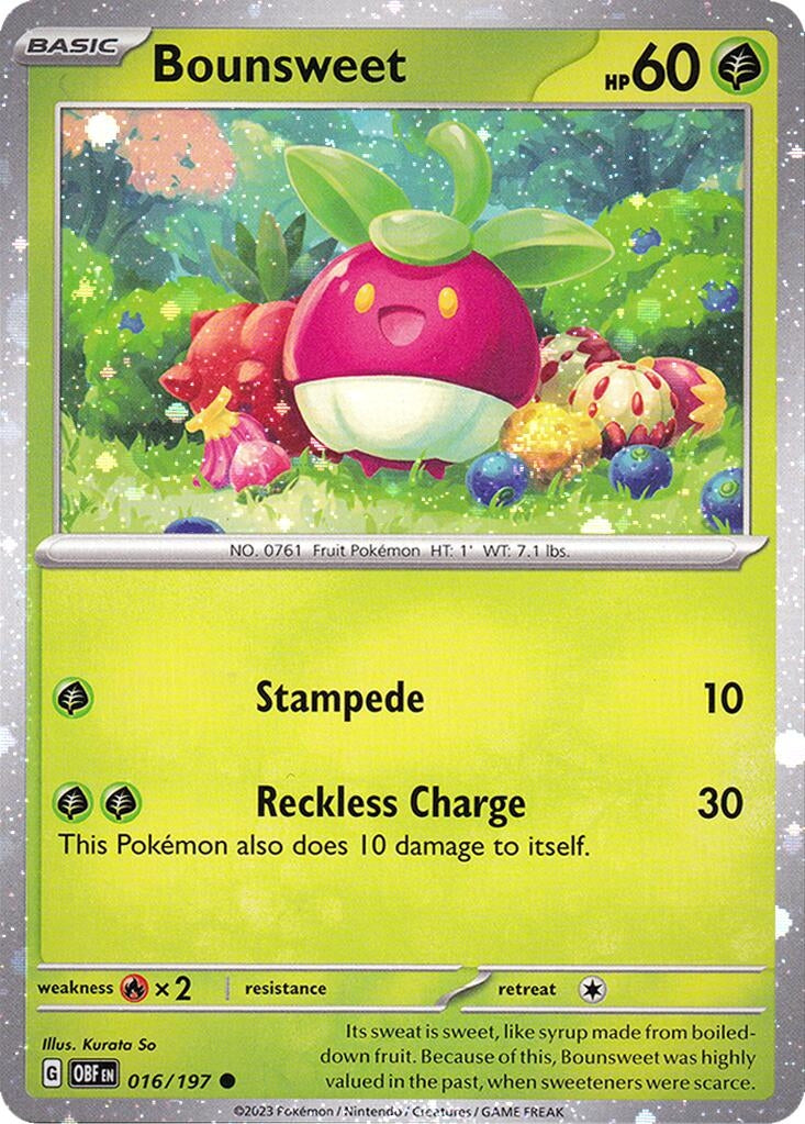 Image for Bounsweet - 016/197 (Cosmos Holo) (016/197) (Miscellaneous Cards & Products) (MCAP) - Pokemon