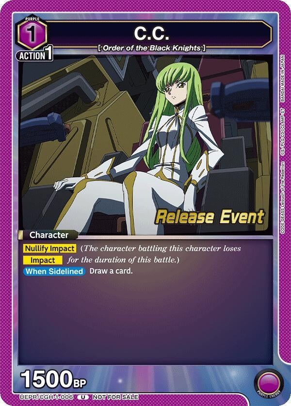 Image for C.C. (006) (UEPR/CGH-1-006) (UE04BT: CODE GEASS: Lelouch of the Rebellion Release Event Cards) (UE04BT_RE) - Union Arena