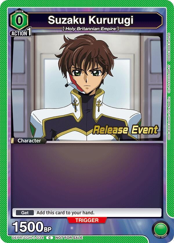 Image for Suzaku Kururugi (034) (UEPR/CGH-1-034) (UE04BT: CODE GEASS: Lelouch of the Rebellion Release Event Cards) (UE04BT_RE) - Union Arena