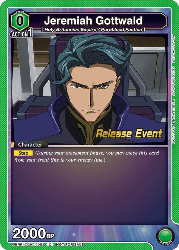 Image for Jeremiah Gottwald (051) (UEPR/CGH-1-051) (UE04BT: CODE GEASS: Lelouch of the Rebellion Release Event Cards) (UE04BT_RE) - Union Arena
