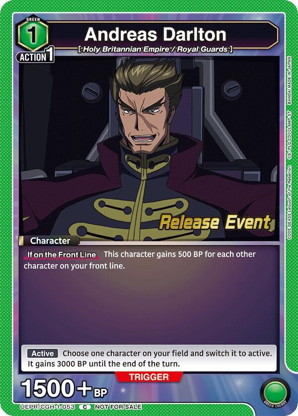 Image for Andreas Darlton (UEPR/CGH-1-053) (UE04BT: CODE GEASS: Lelouch of the Rebellion Release Event Cards) (UE04BT_RE) - Union Arena