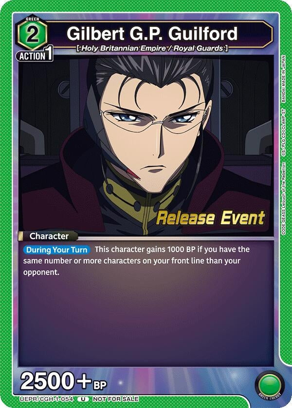 Image for Gilbert G.P. Guilford (UEPR/CGH-1-054) (UE04BT: CODE GEASS: Lelouch of the Rebellion Release Event Cards) (UE04BT_RE) - Union Arena