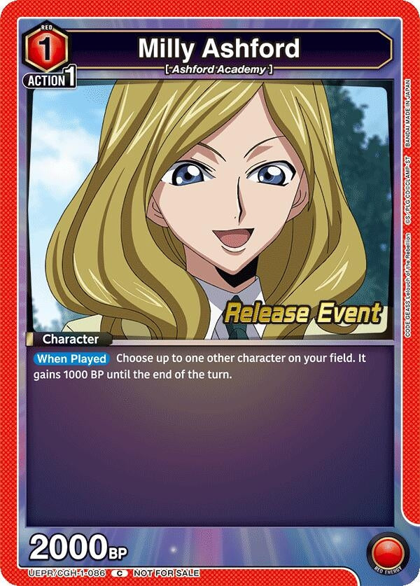 Image for Milly Ashford (086) (UEPR/CGH-1-086) (UE04BT: CODE GEASS: Lelouch of the Rebellion Release Event Cards) (UE04BT_RE) - Union Arena