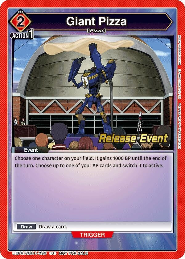 Image for Giant Pizza (UEPR/CGH-1-099) (UE04BT: CODE GEASS: Lelouch of the Rebellion Release Event Cards) (UE04BT_RE) - Union Arena