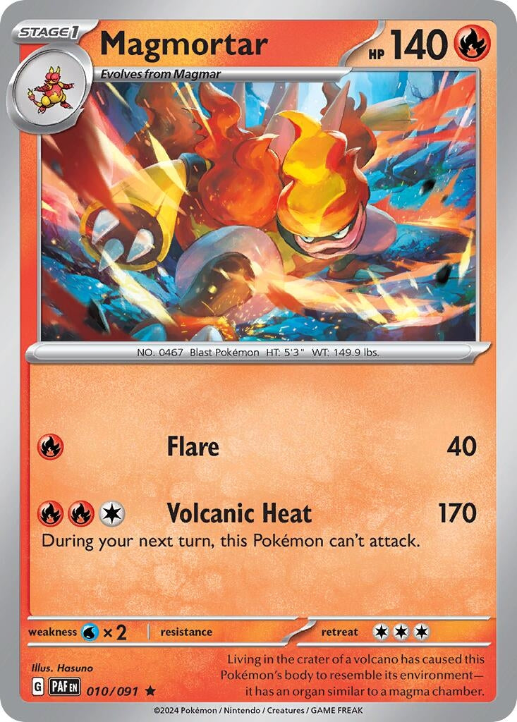 Image for Magmortar - 010/091 (Paldean Fates) (010/091) (Deck Exclusives) (PR) - Pokemon