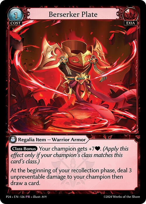 Image for Berserker Plate (126) (Promotional Cards) (P) - Grand Archive TCG