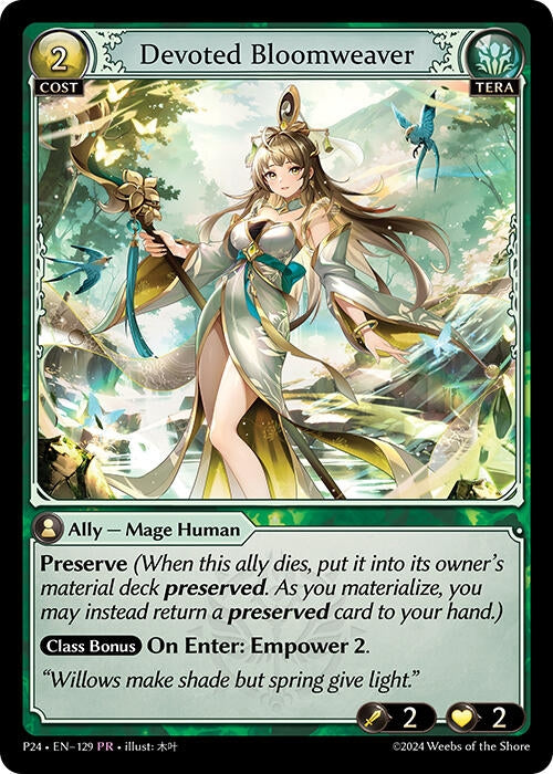 Image for Devoted Bloomweaver (129) (Promotional Cards) (P) - Grand Archive TCG