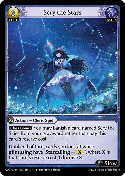 Image for Scry the Stars (186) (Alchemical Revolution Alter Edition) (ALC Alter) - Grand Archive TCG