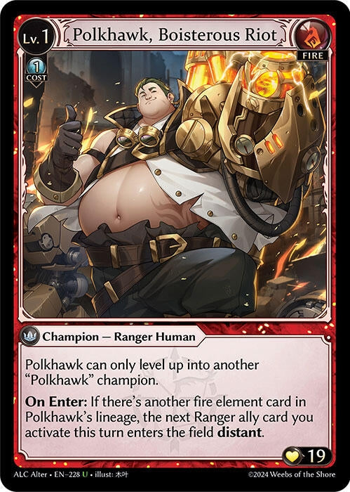 Image for Polkhawk, Boisterous Riot (228) (Alchemical Revolution Alter Edition) (ALC Alter) - Grand Archive TCG