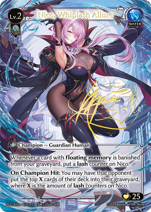 Image for Nico, Whiplash Allure (CSR) (017) (Alchemical Revolution Alter Edition) (ALC Alter) - Grand Archive TCG
