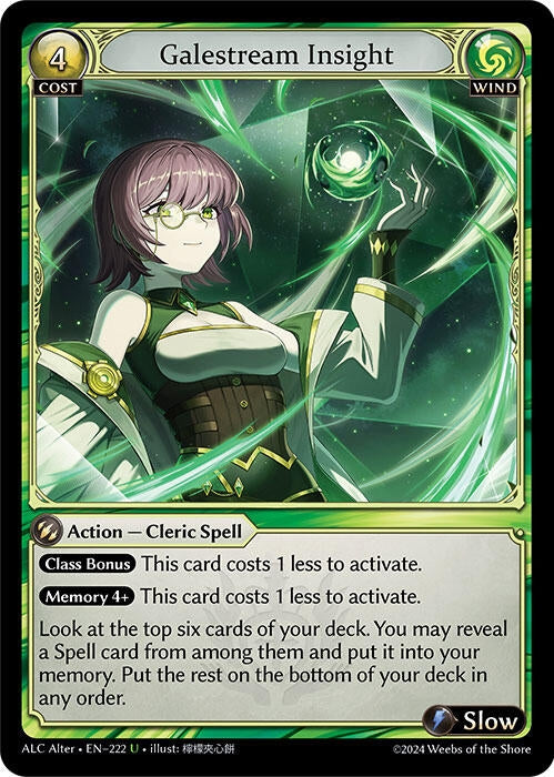 Image for Galestream Insight (222) (Alchemical Revolution Alter Edition) (ALC Alter) - Grand Archive TCG