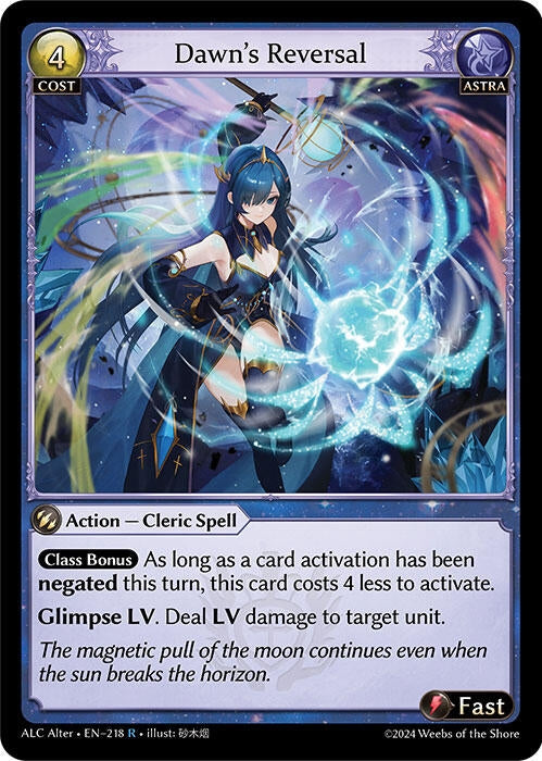 Image for Dawn's Reversal (218) (Alchemical Revolution Alter Edition) (ALC Alter) - Grand Archive TCG