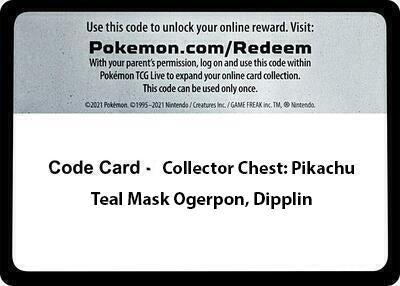 Image for Code Card - Collector Chest: Pikachu, Teal Mask Ogerpon, Dipplin (Miscellaneous Cards & Products) (MCAP) - Pokemon