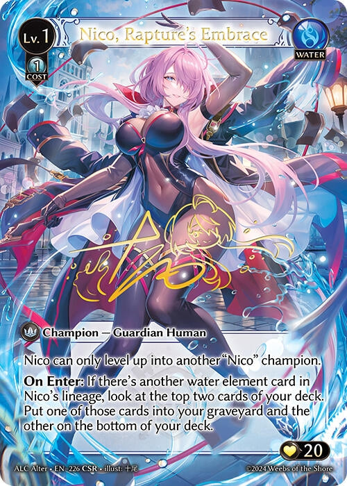 Image for Nico, Rapture's Embrace (CSR) (226) (Alchemical Revolution Alter Edition) (ALC Alter) - Grand Archive TCG