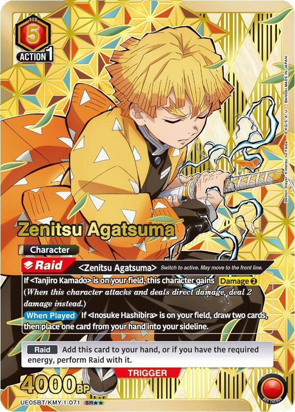 Image for Zenitsu Agatsuma (071) (SR**) (UE05BT/KMY-1-071) (UE05BT: Demon Slayer: Kimetsu no Yaiba) (UE05BT) - Union Arena