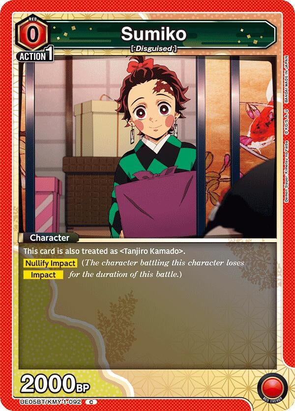Image for Sumiko (UE05BT/KMY-1-092) (UE05BT: Demon Slayer: Kimetsu no Yaiba) (UE05BT) - Union Arena