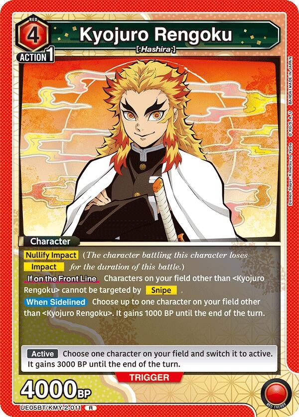 Image for Kyojuro Rengoku (011) (UE05BT/KMY-2-011) (UE05BT: Demon Slayer: Kimetsu no Yaiba) (UE05BT) - Union Arena