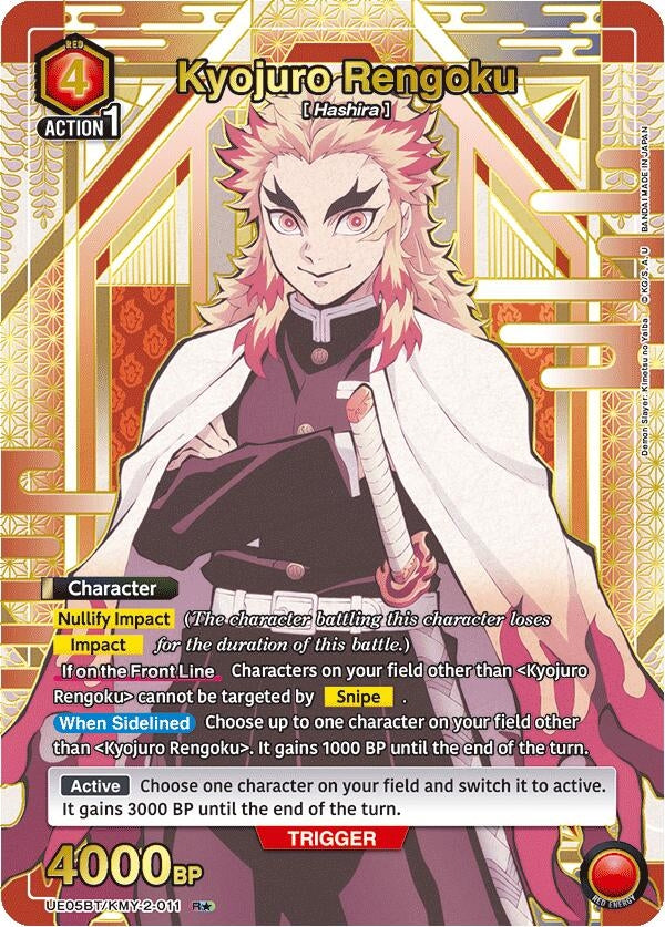 Image for Kyojuro Rengoku (011) (R*) (UE05BT/KMY-2-011) (UE05BT: Demon Slayer: Kimetsu no Yaiba) (UE05BT) - Union Arena