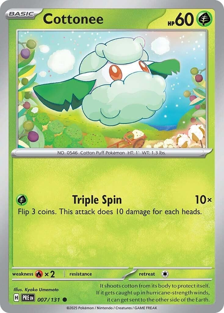 Image for Cottonee (007/131) (SV: Prismatic Evolutions) - Pokemon